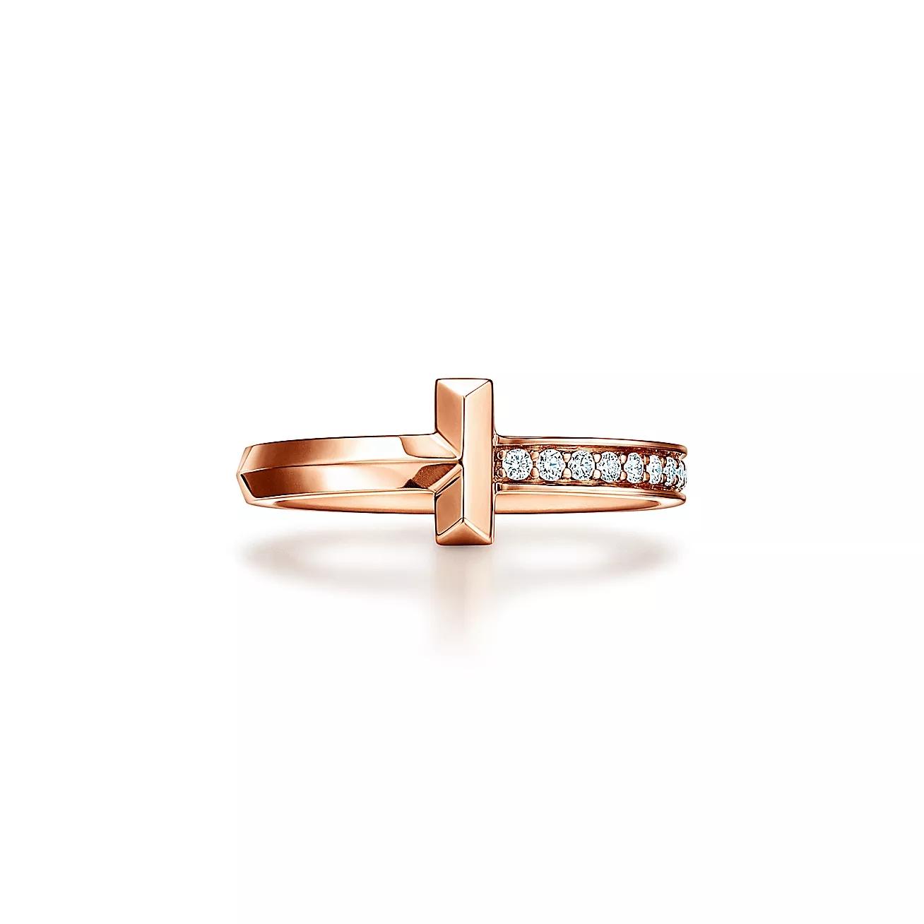 Кольцо из розового золота Tiffany